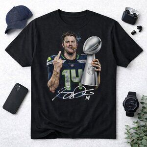 Sam Darnold #14 Trophy Cigar Signature Graphic Tee | NFL Football Fan Shirt